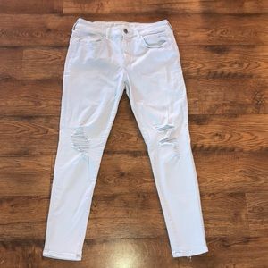 American Eagle white washed jeggings. Size 12.